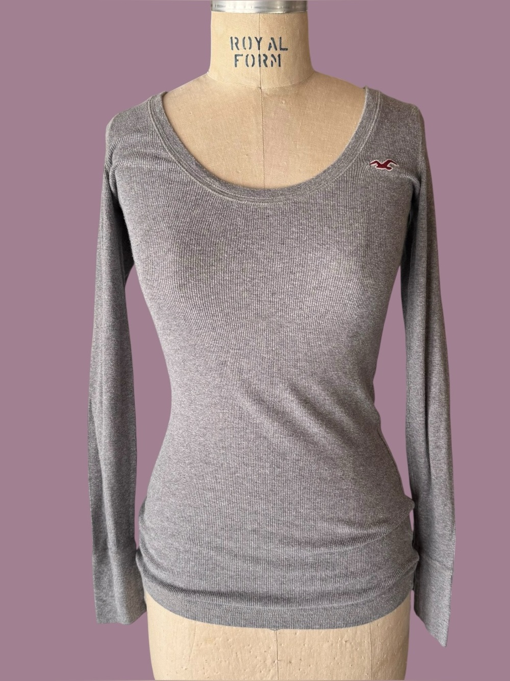Vintage Y2K Hollister Gray Long Sleeve Shirt
